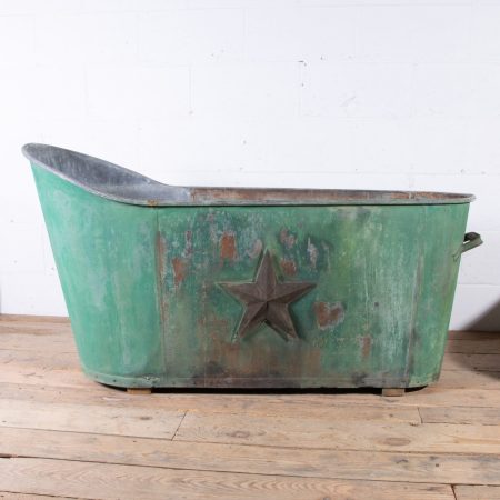 Antique Painted Zinc Slipper Bath
