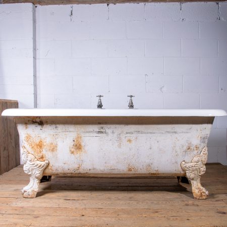 Large Rectangular Roll Top Bath