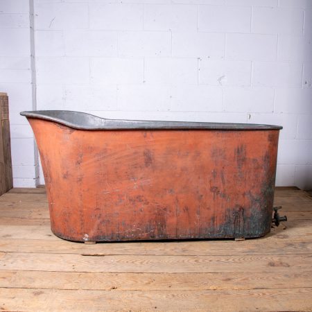Antique Copper Slipper Bath