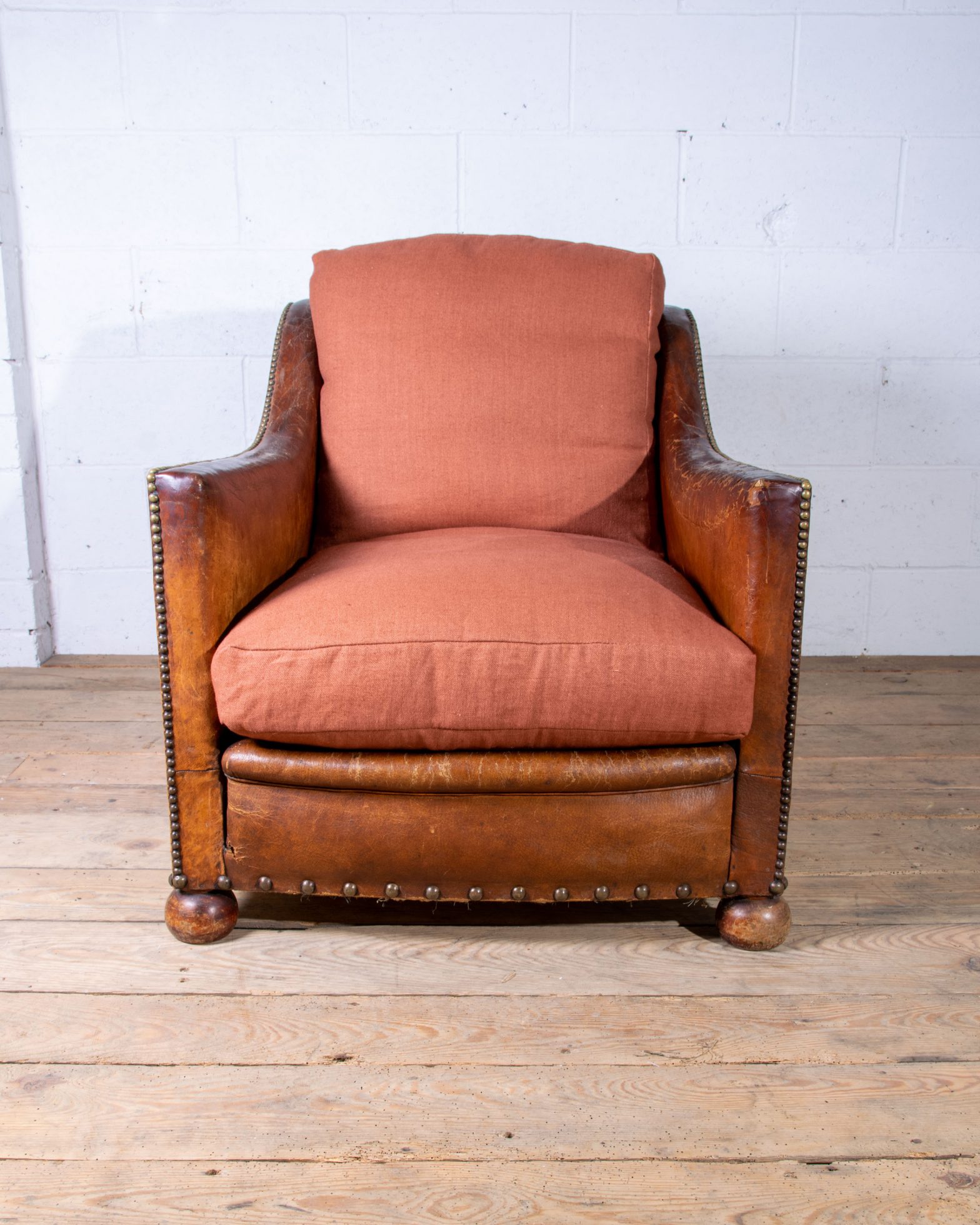 Vintage Studded Club Chair