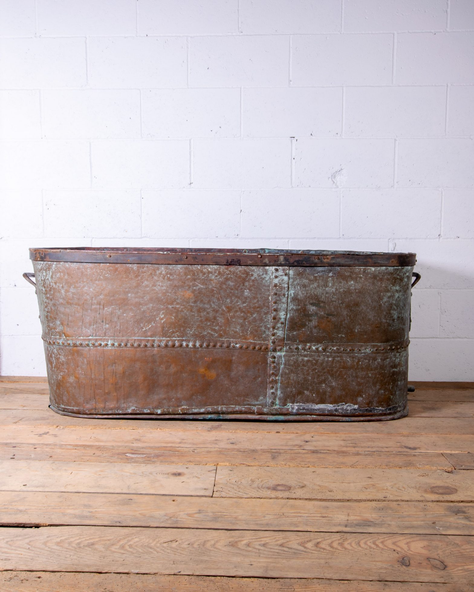 Antique Riveted Copper Bathtub