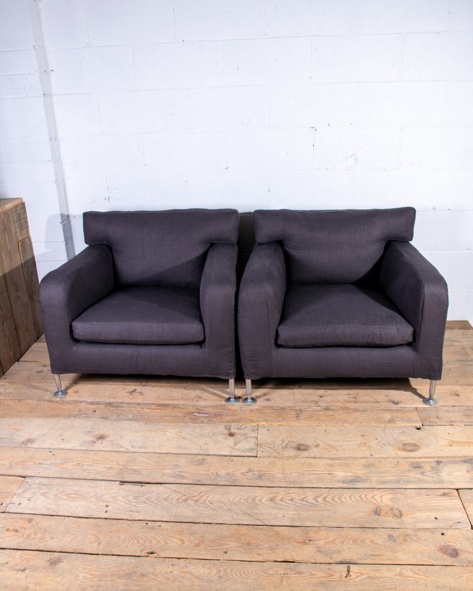 Pair of B&B Italia Harry Armchairs