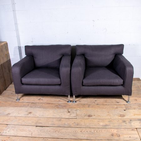 Pair of B&B Italia Harry Armchairs