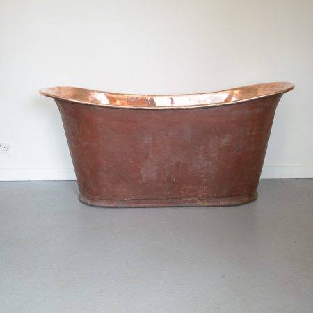 Antique Copper Bateau Bath