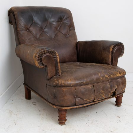 Scroll Back French Club Chair