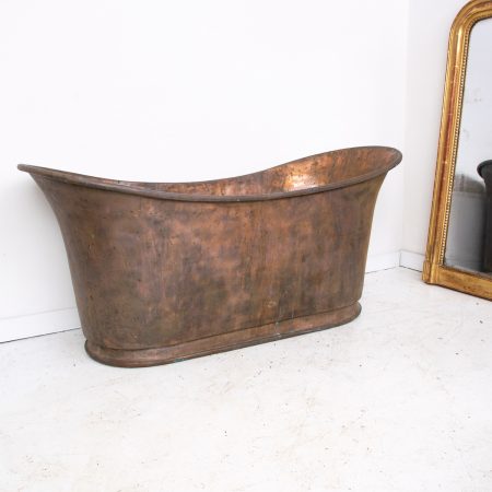 Antique Copper Bateau Bath
