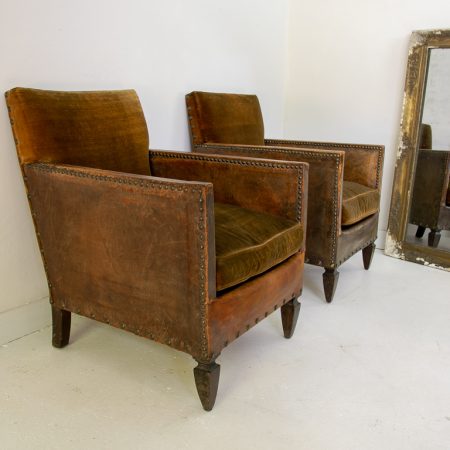 Pair of French Club Chairs