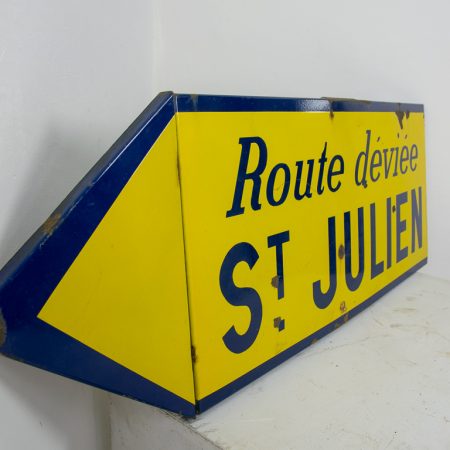 Vintage Enamel Julien Road Sign