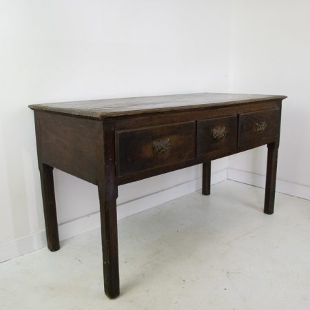 Oak Prep Table 3 Drawers