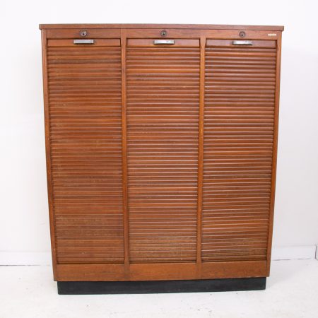 Vintage Tambour Filing Cabinet