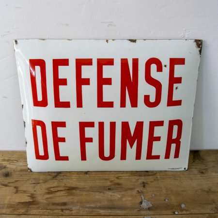 No Smoking Enamel Sign
