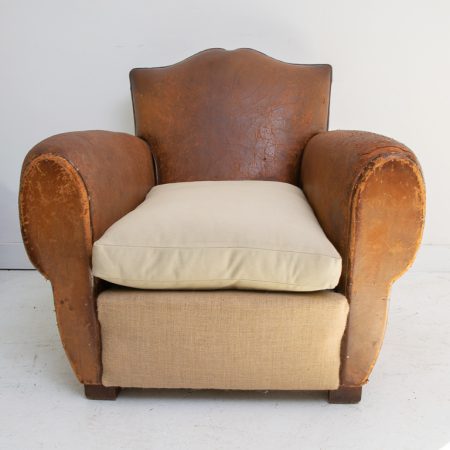 Art Deco Leather Armchair