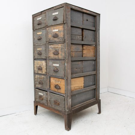 Vintage Industrial Bank of Drawers