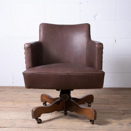 Hillcrest Leather Tub Desk Chair