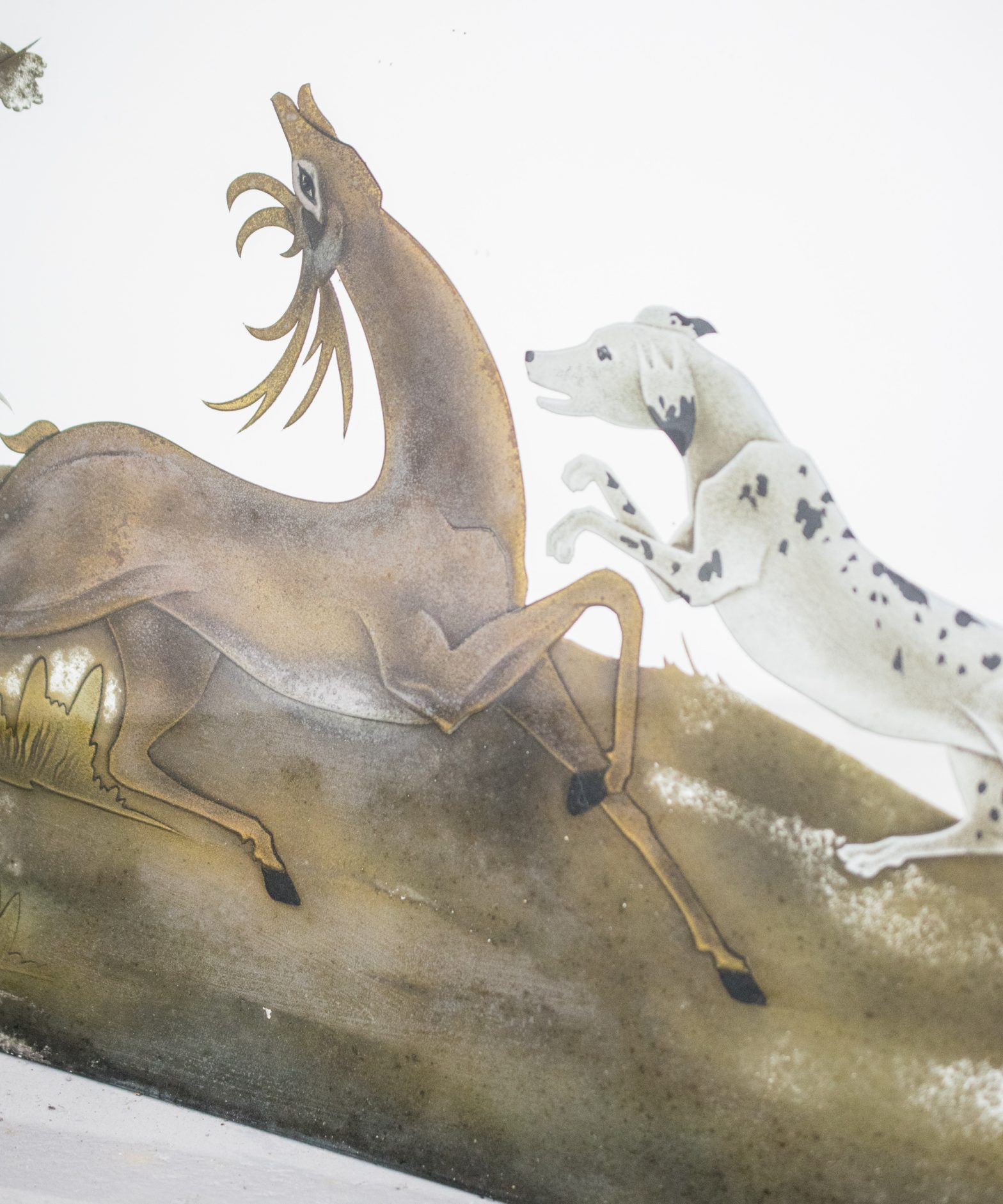 Huge Hunting Scene Bistro Mirror