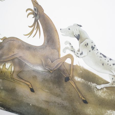 Huge Hunting Scene Bistro Mirror