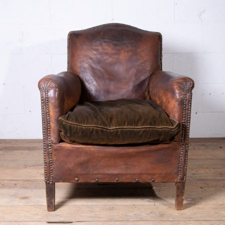 Studded Leather Club Armchair