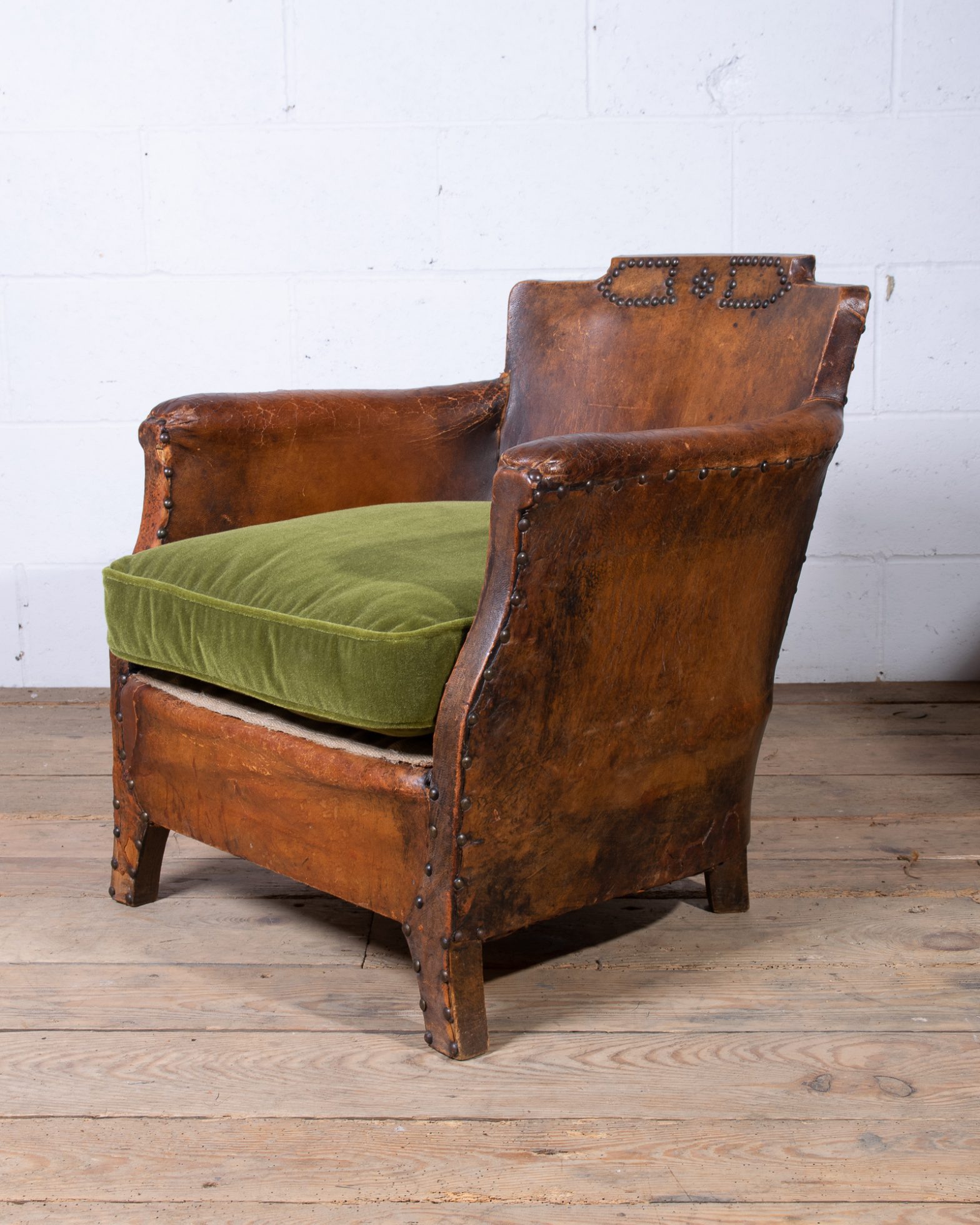 Leather Studded Armchair