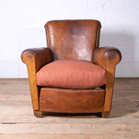 French Leather Club Armchair