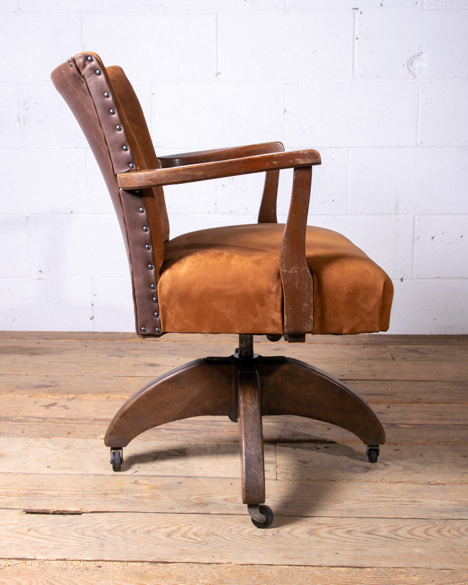 Mid century Leather Office Chair