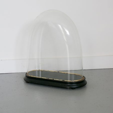 Antique Oval Glass Display Dome