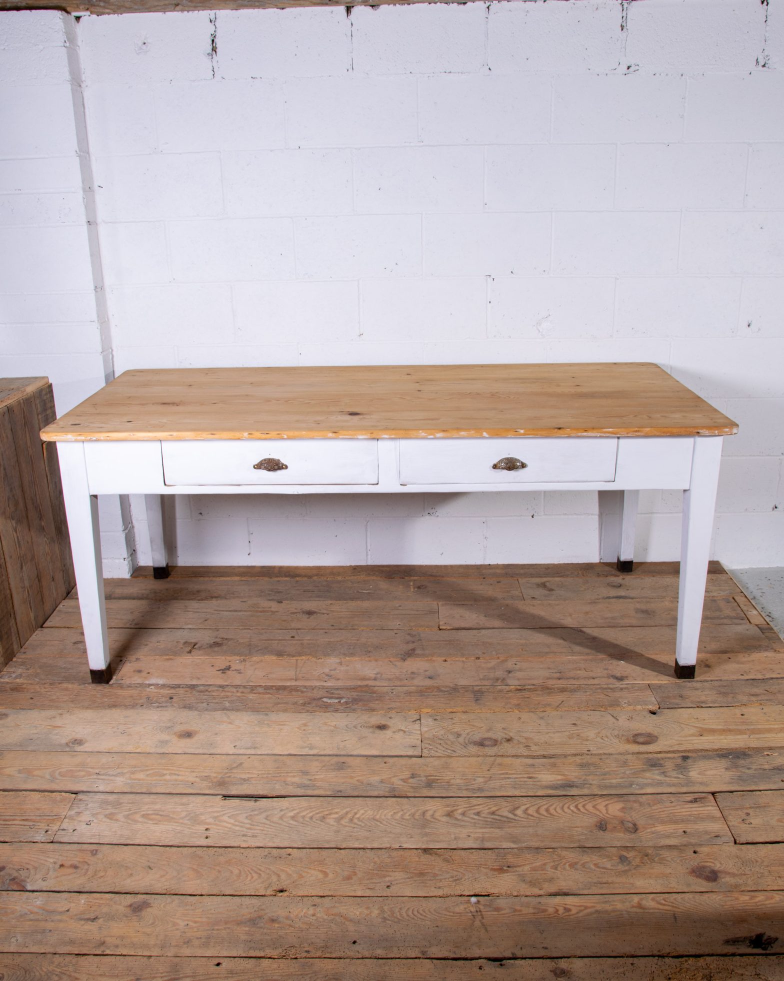 Pine Scrub Top Painted Table