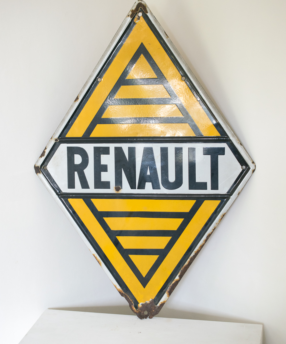 Enamel Renault Sign