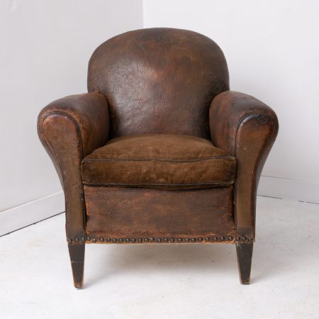 Studded Leather Club Armchair