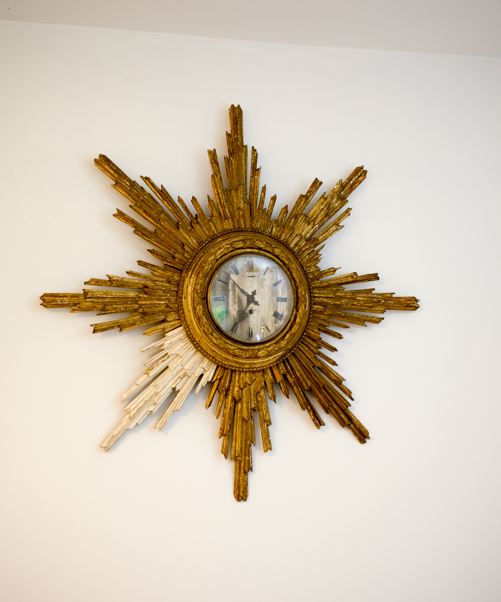 Antique Sunburst Clock