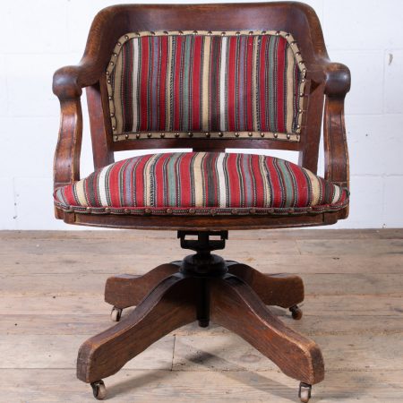 Vintage Desk Chair Kilim Fabric