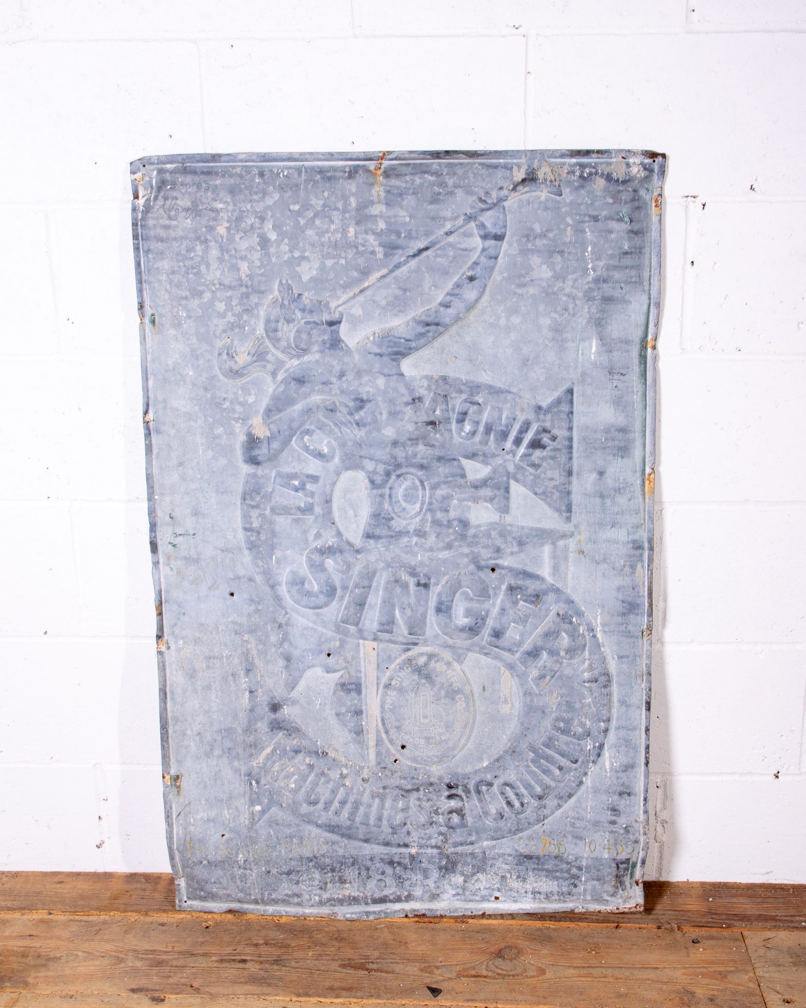 Zinc Singer Sewing Sign