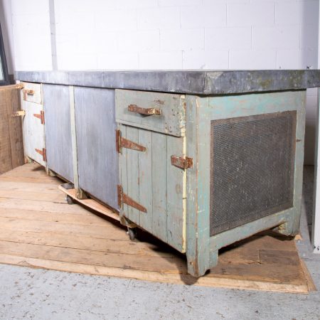 Zinc Top Industrial Workbench