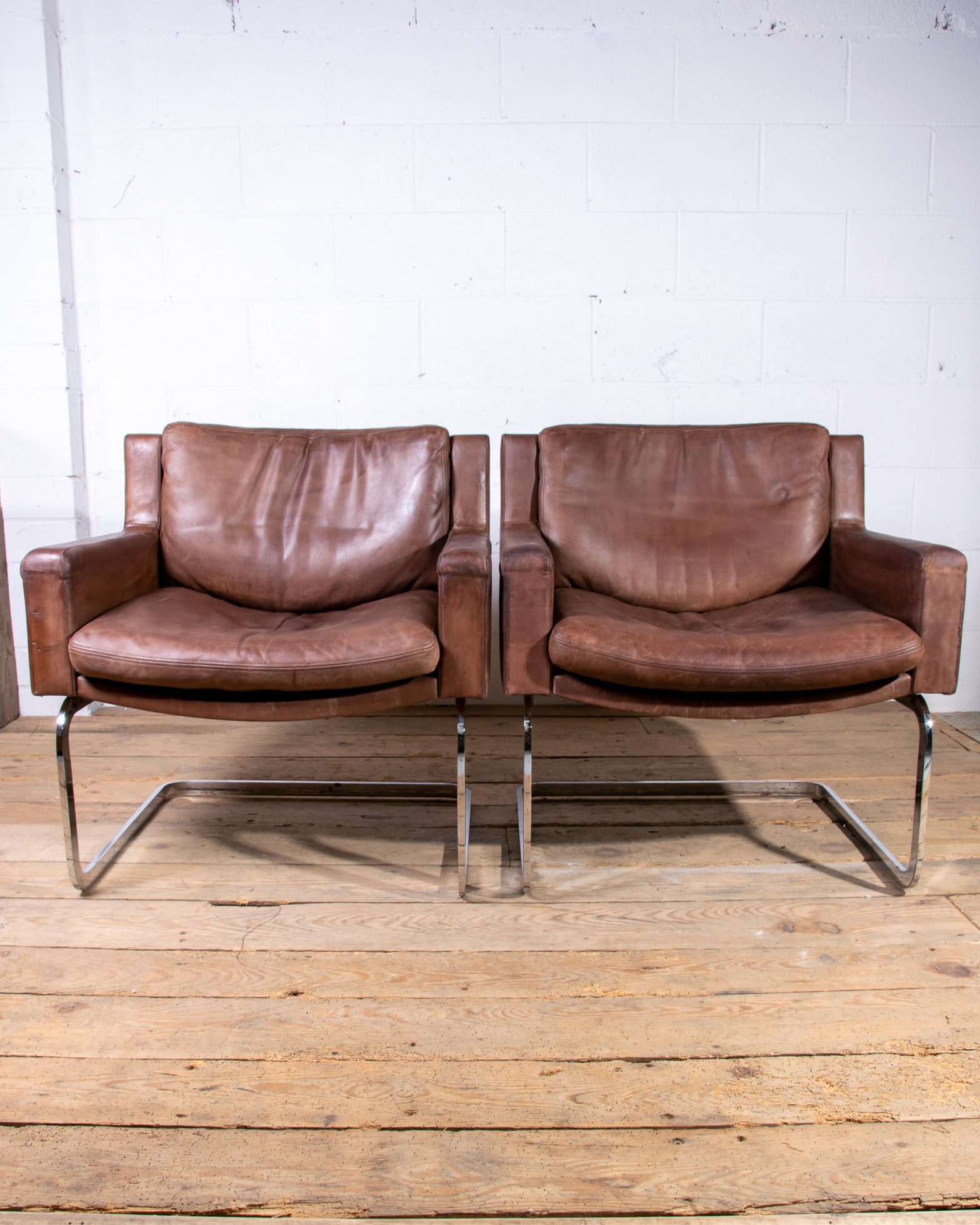 De Sede Leather Armchairs