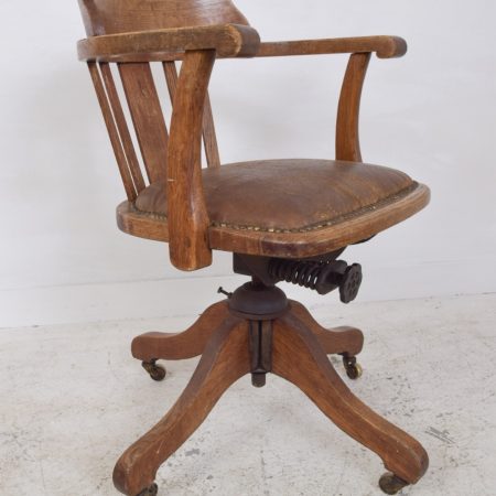 Oak Swivel Tilt Desk Chair