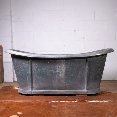 Zinc Rolltop Bateau Bath