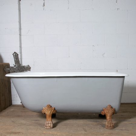 Antique French Cast Iron Lionfoot Bath