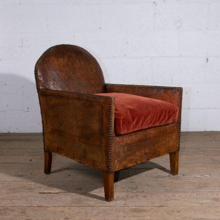 Studded Leather Club Armchair
