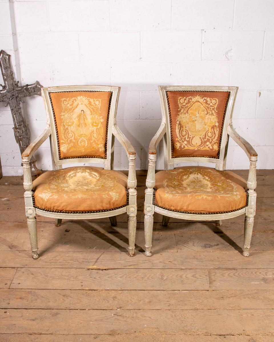 Pair of Directore Open Armchairs