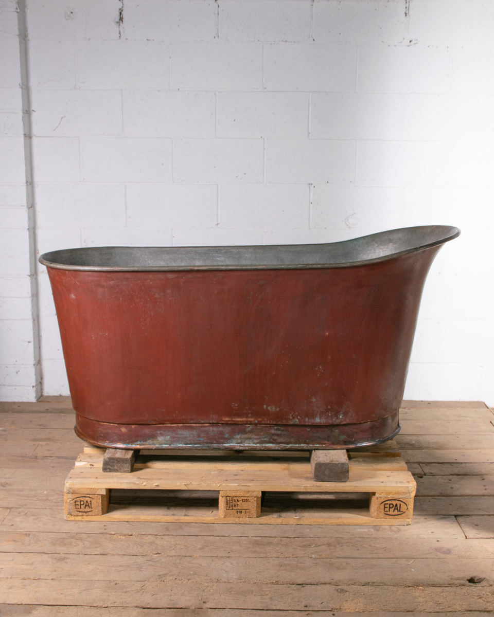 Antique Copper Slipper Bath