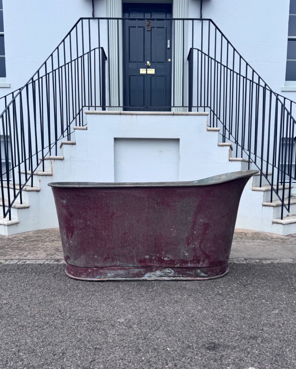 Antique Copper Slipper Bath
